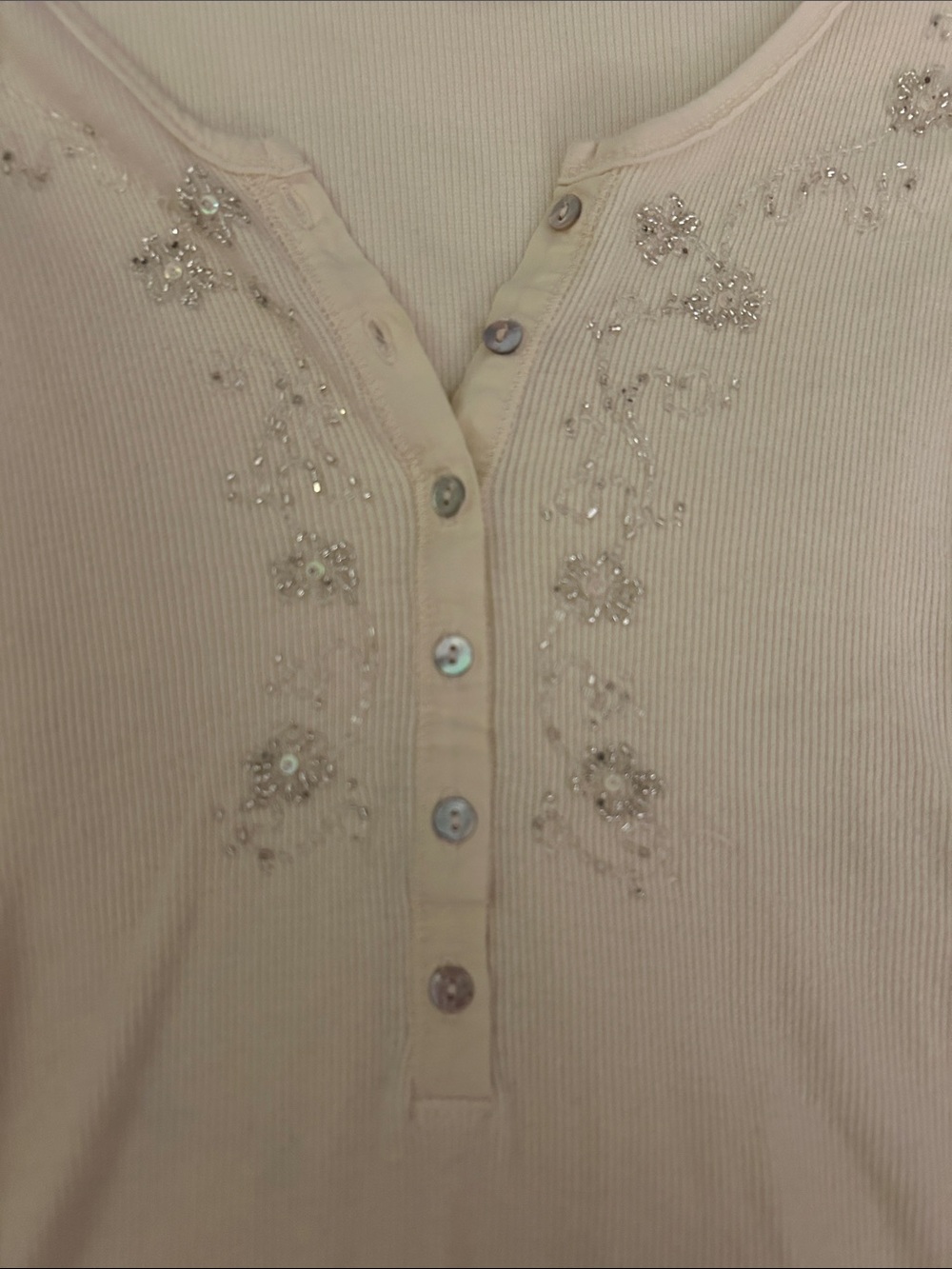 Y2K beaded Henley - Picture 3 of 6